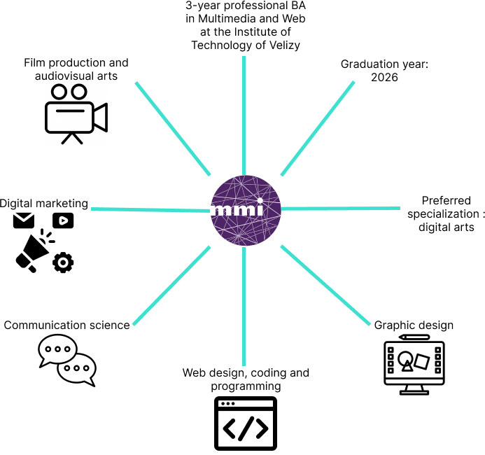 map of the multimedia and web program including information about it